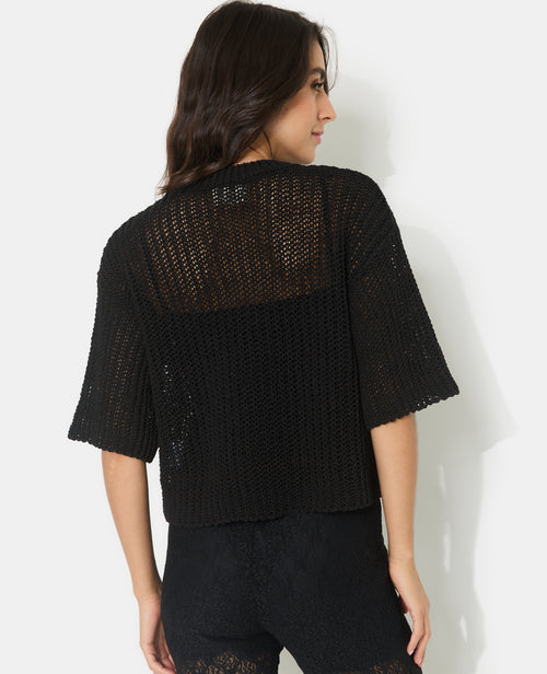 Pull en maille ajourée façon filet de pêche - PIMKIE - 6