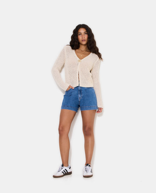 Gilet en maille ajourée avec bouton soleil - PIMKIE - 3
