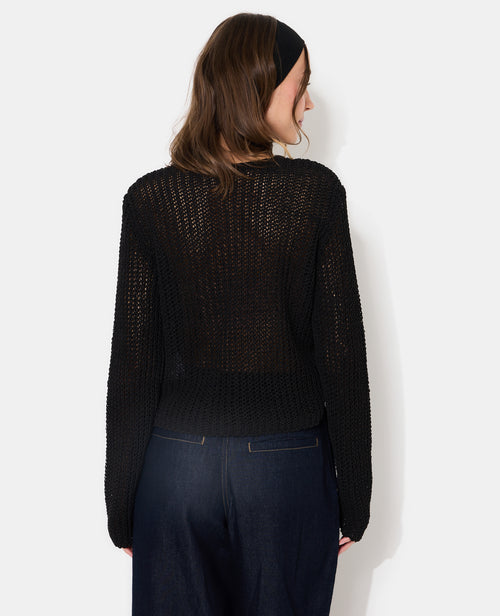 Gilet en maille ajourée avec bouton soleil - PIMKIE - 6