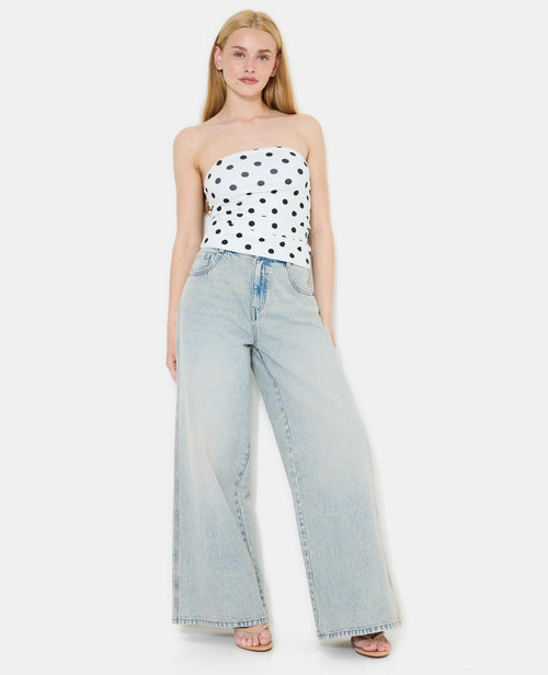 Top bustier motif pois - PIMKIE - 3