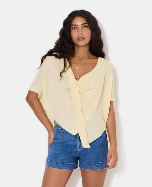 Top en maille fine avec effet châle - PIMKIE - 1