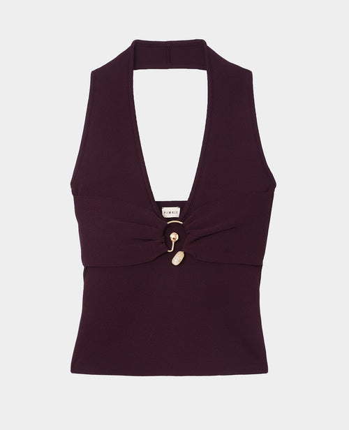 Top en maille dos-nu avec détail bijou poitrine - PIMKIE - 4