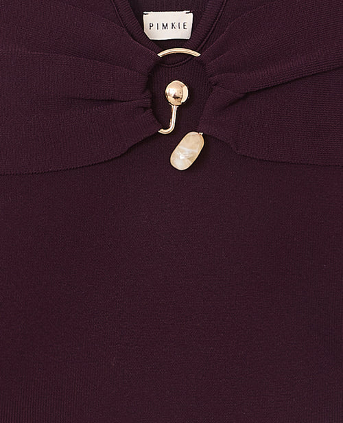 Top en maille dos-nu avec détail bijou poitrine - PIMKIE - 1