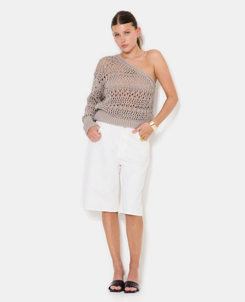 Pull asymétrique en maille ajourée - PIMKIE - 3