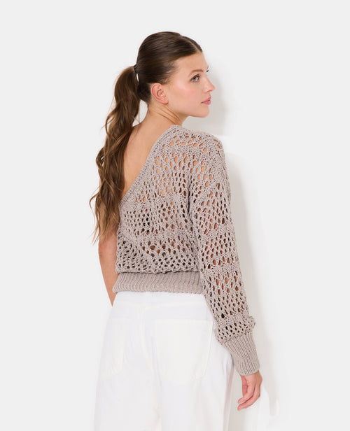 Pull asymétrique en maille ajourée - PIMKIE - 6