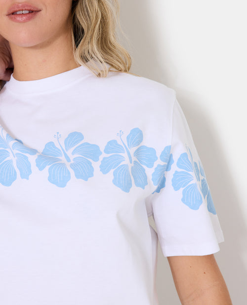 T-shirt oversize avec print fleurs hawaï devant et dos - PIMKIE - 2