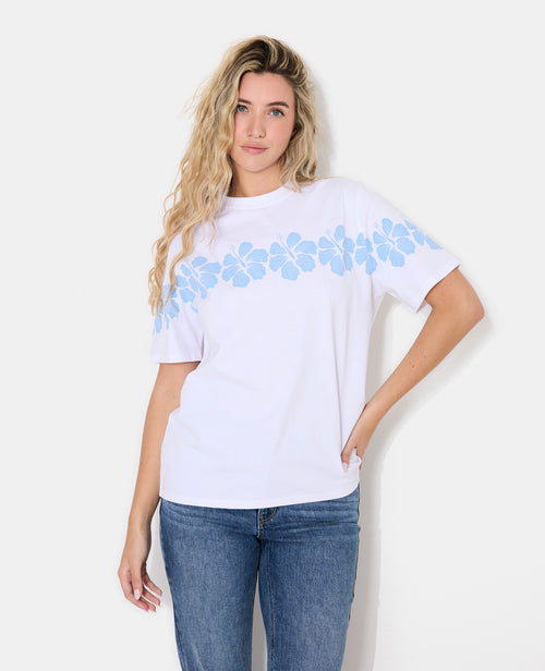 T-shirt oversize avec print fleurs hawaï devant et dos - PIMKIE - 5