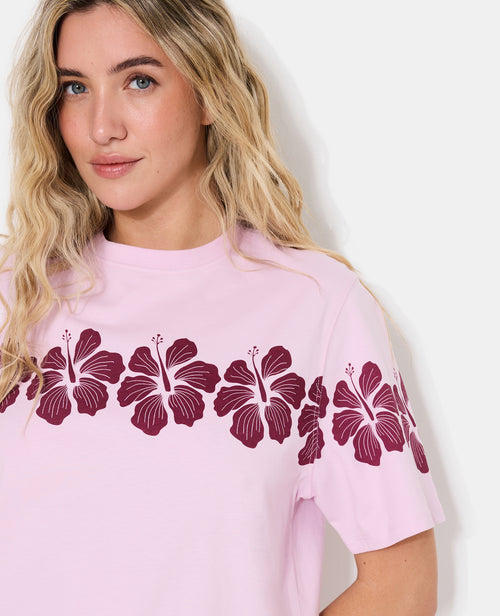 T-shirt oversize avec print fleurs hawaï devant et dos - PIMKIE - 2