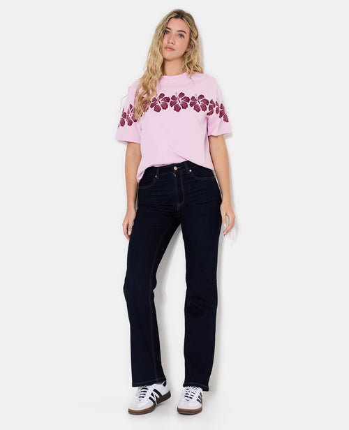 T-shirt oversize avec print fleurs hawaï devant et dos - PIMKIE - 3