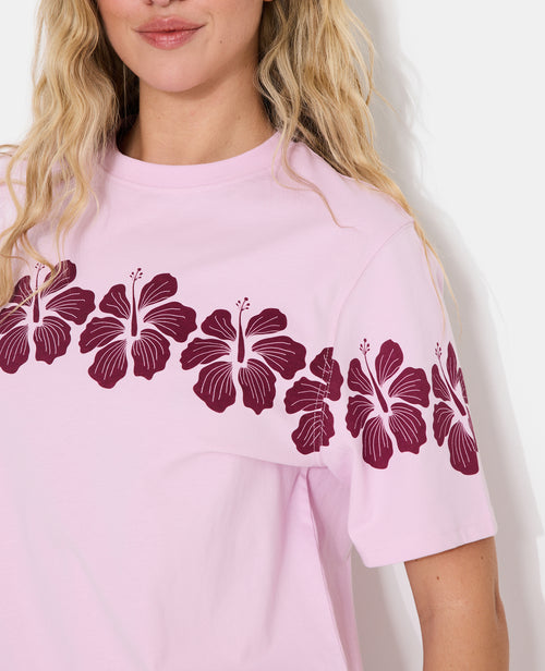 T-shirt oversize avec print fleurs hawaï devant et dos - PIMKIE - 7