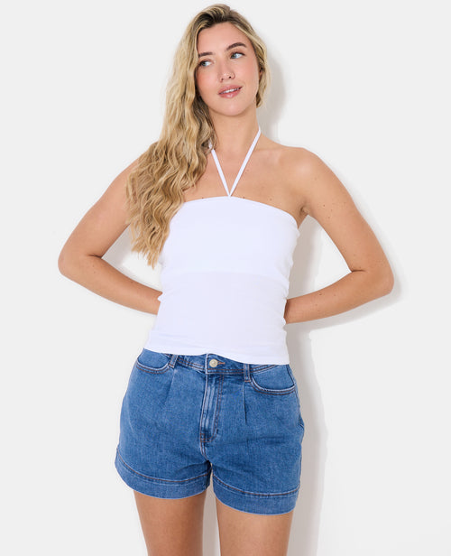 Top bandeau avec bretelles à nouer - PIMKIE - 1