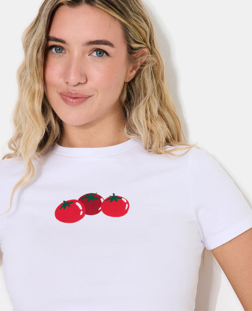 T-shirt ajusté avec print tomates devant - PIMKIE - 2