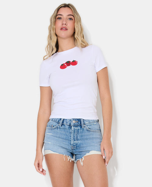 T-shirt ajusté avec print tomates devant - PIMKIE - 5