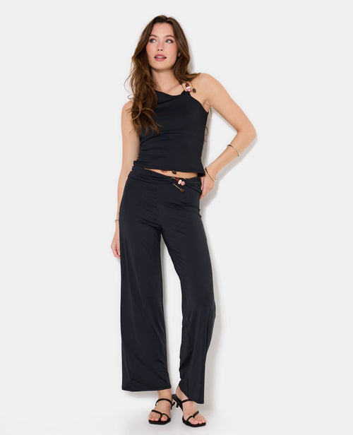 Top asymétrique avec détail bijou et pierres - PIMKIE - 3