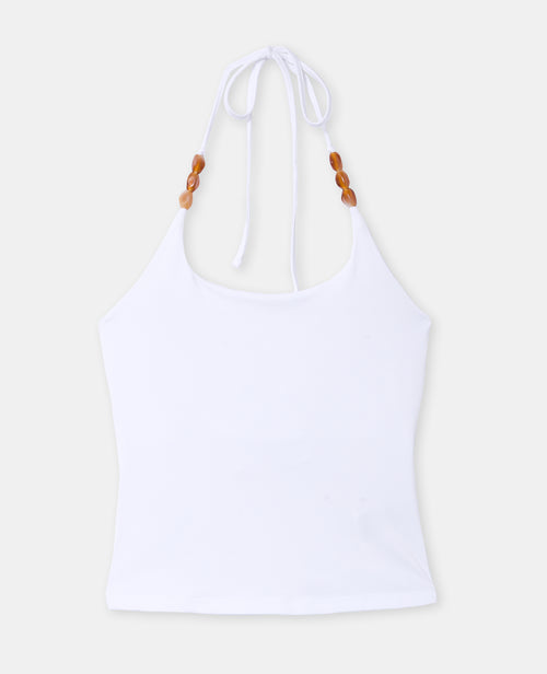 Top dos-nu avec perles sur bretelles - PIMKIE - 4