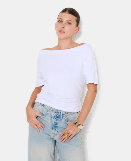 T-shirt cintré avec col bénitier - PIMKIE - 1