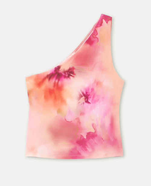 Top asymétrique one shoulder motif fleurs - PIMKIE - 4