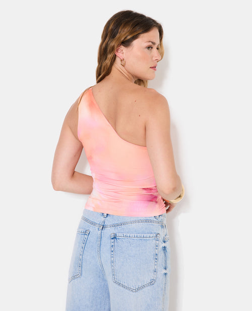 Top asymétrique one shoulder motif fleurs - PIMKIE - 6