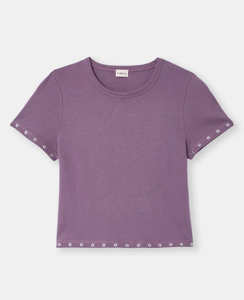 T-shirt court avec œillets - PIMKIE - 4