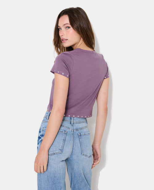 T-shirt court avec œillets - PIMKIE - 6