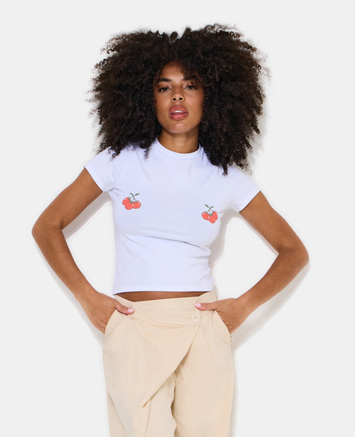 T-shirt ajusté avec prints poitrine - PIMKIE - 1