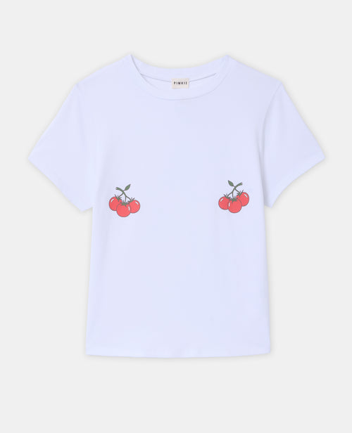 T-shirt ajusté avec prints poitrine - PIMKIE - 4
