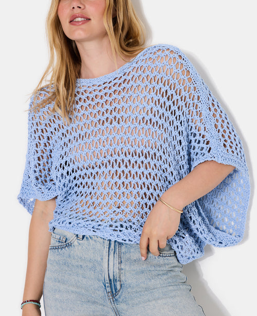 Pull ample sans manches en maille ajourée - PIMKIE - 2