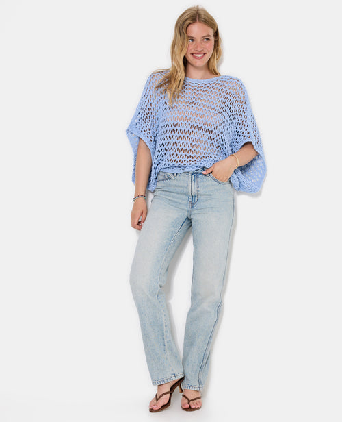 Pull ample sans manches en maille ajourée - PIMKIE - 3