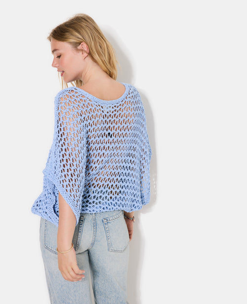 Pull ample sans manches en maille ajourée - PIMKIE - 6
