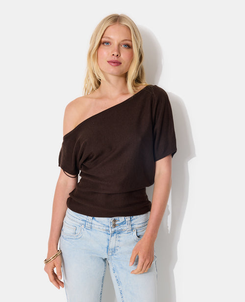 Pull fin et asymétrique manches courtes - PIMKIE - 1