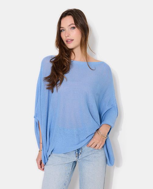 Pull châle asymétrique en maille fine - PIMKIE - 1