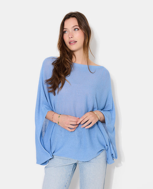 Pull châle asymétrique en maille fine - PIMKIE - 2