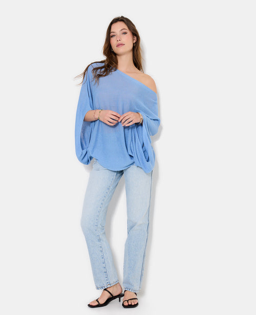 Pull châle asymétrique en maille fine - PIMKIE - 3