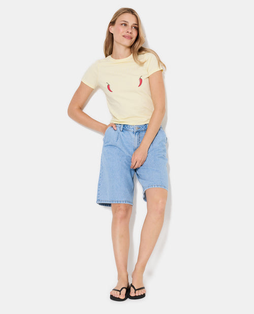 T-shirt ajusté avec prints piments poitrine - PIMKIE - 3