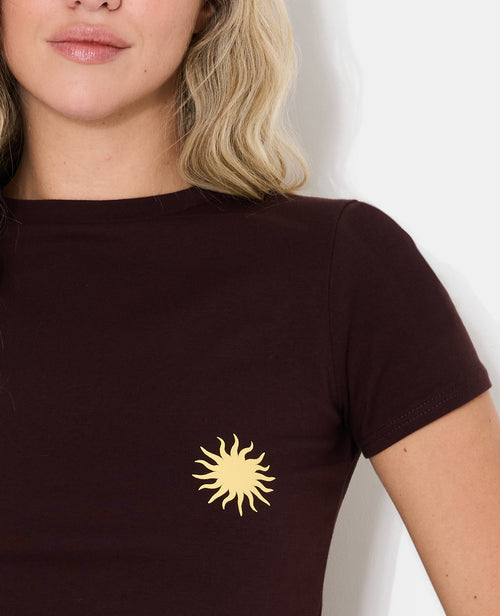 T-shirt ajusté avec prints soleils poitrine - PIMKIE - 2