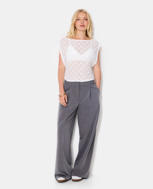 Top en dentelle emmanchures larges - PIMKIE - 3
