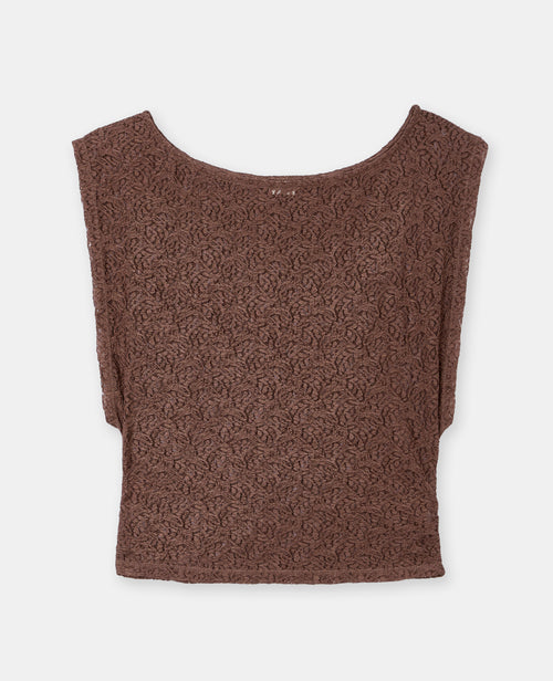 Top en dentelle emmanchures larges - PIMKIE - 4