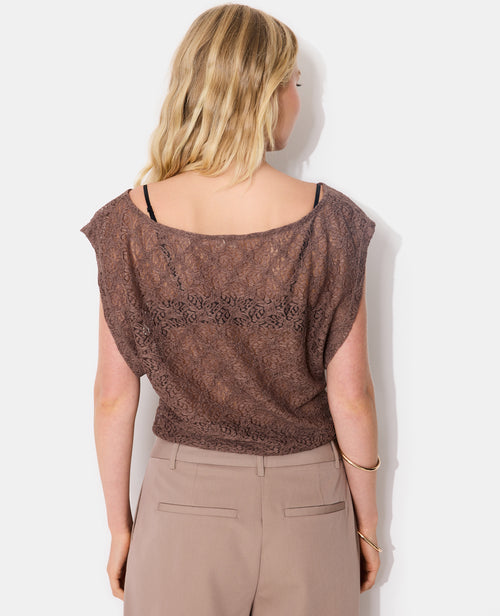 Top en dentelle emmanchures larges - PIMKIE - 6