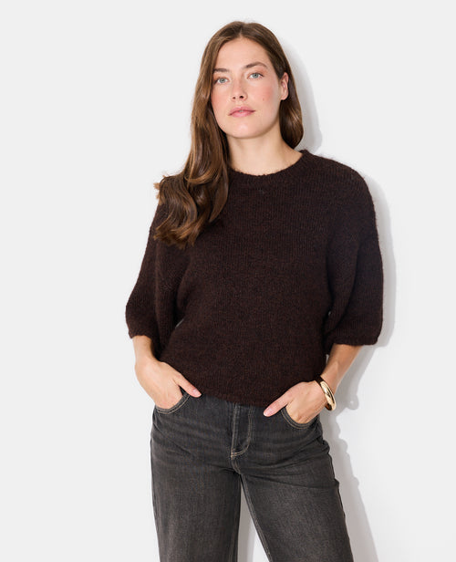 Pull manches courtes en maille douce - PIMKIE - 1