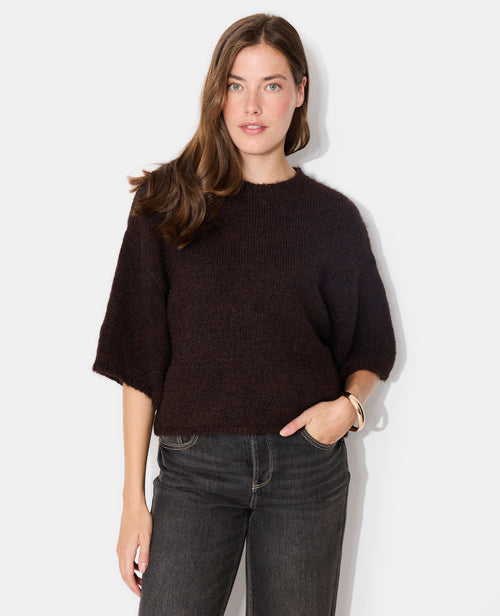 Pull manches courtes en maille douce - PIMKIE - 5
