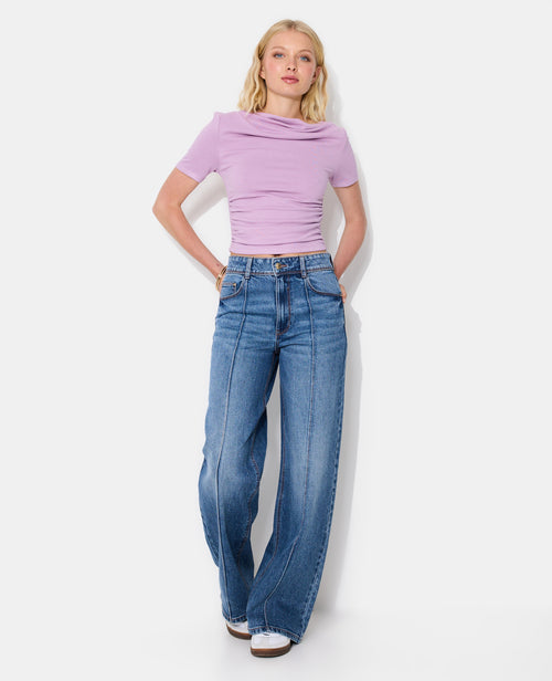 T-shirt encolure asymétrique et drapée - PIMKIE - 3