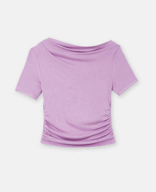 T-shirt encolure asymétrique et drapée - PIMKIE - 4