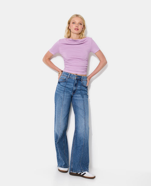 T-shirt encolure asymétrique et drapée - PIMKIE - 5