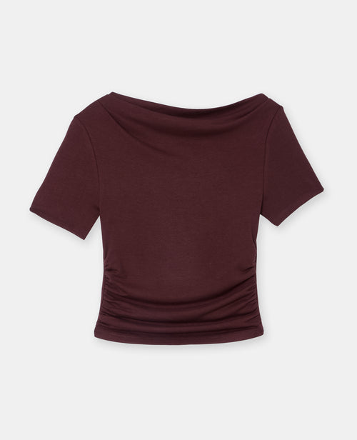 T-shirt encolure asymétrique et drapée - PIMKIE - 4