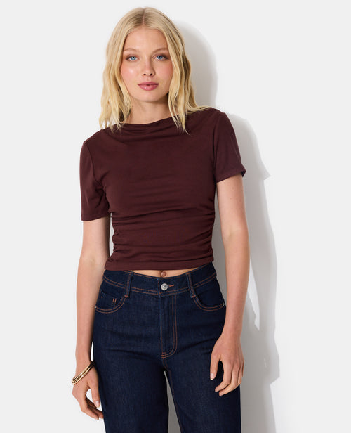 T-shirt encolure asymétrique et drapée - PIMKIE - 5