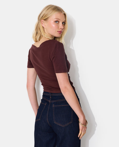 T-shirt encolure asymétrique et drapée - PIMKIE - 6