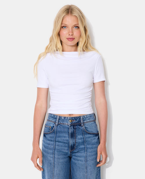 T-shirt encolure asymétrique et drapée - PIMKIE - 5