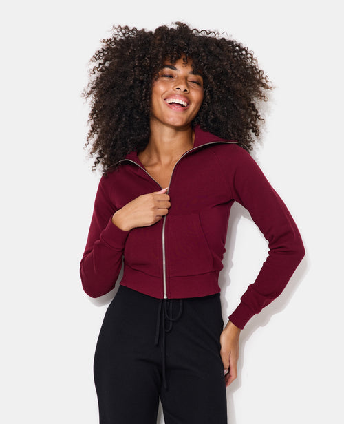 Sweat cintré zippé avec col montant - PIMKIE - 1