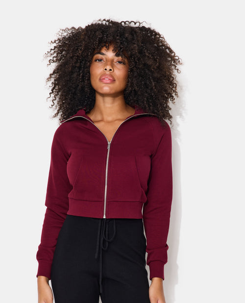 Sweat cintré zippé avec col montant - PIMKIE - 5