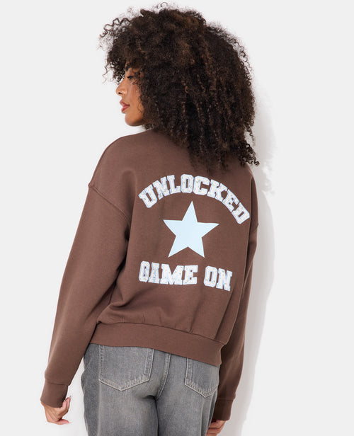 Sweat col rond avec print étoile et broderies dos - PIMKIE - 7